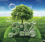 3.12植树节海报 清新自然图片