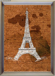 手绘埃菲尔铁塔图片 著名建筑装饰画