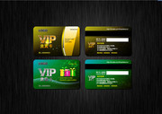 商场会员卡设计模板 VIP卡矢量模板
