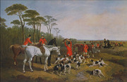 狩獵油畫圖片 中世紀西方油畫