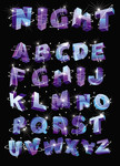 3D炫彩英文字母图片