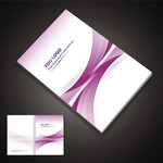 简洁企业画册封面素材 紫色曲线
