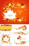 枫叶背景图片 秋季海报矢量素材