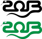 2013艺术字 蛇图形字体