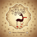 圣誕節賀卡封面素材 麋鹿圖案