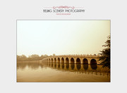 北京頤和園十七孔橋圖片