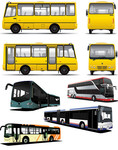 巴士公交车矢量图