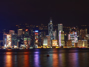 维多利亚港夜景摄影 香港夜景图片
