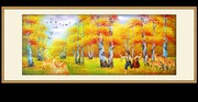 秋季白桦林风景图片 