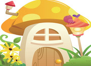 蘑菇小屋图片 卡通插图素材