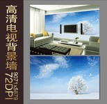 家居电视墙图片素材 冬天雪地风景图片