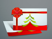 红色圣诞节贺卡设计