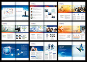 蓝色科技企业画册模板