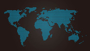 蓝色圆点世界地图