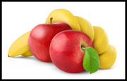 水果装饰画图片 苹果与香蕉