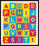 儿童拼图字母素材
