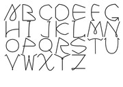 铁丝字母艺术字模板