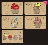 蛋糕店vip卡模板