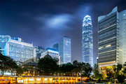香港中环国际金融中心夜景图片