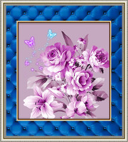 紫色花朵装饰画素材