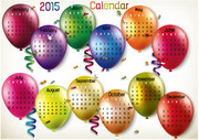 2015气球日历图片素材