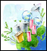 电池回收环保海报