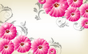 粉色花朵背景墙装饰