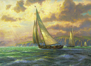 帆船油畫