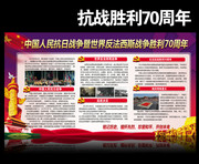 中国人民抗日抗战70周年纪念展板下载