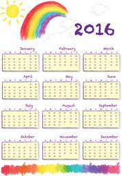 2016全年日历表模板下载