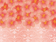 粉红桃花背景图片