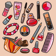 女性化妆工具素材
