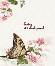 手绘蝴蝶和花矢量图片