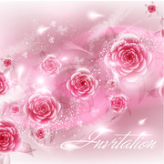粉色玫瑰花花纹矢量