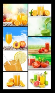 夏季水果果汁图片素材