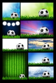 草坪上的足球图片素材