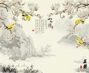 中国风山水画装饰图片
