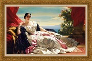 古典美女油画图片