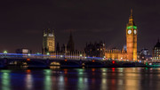 英国大本钟城市夜景风景图片