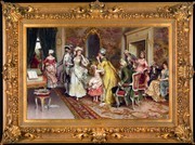 贵族聚会油画装饰图