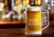 啤酒酒杯logo貼圖設計素材