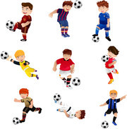 踢足球的男孩子图片