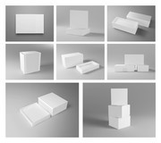 空白白色包装盒效果图图片
