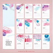 2017年日历卡片