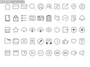 简洁icon线性图标素材