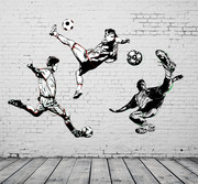 踢足球背景墙图片设计素材