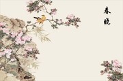 中国风花鸟画装饰图片素材