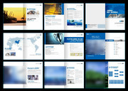 蓝色企业宣传画册模板图片
