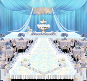 浪漫蓝色婚礼效果图图片