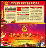 庆祝中国人民解放军建军90周年墙报